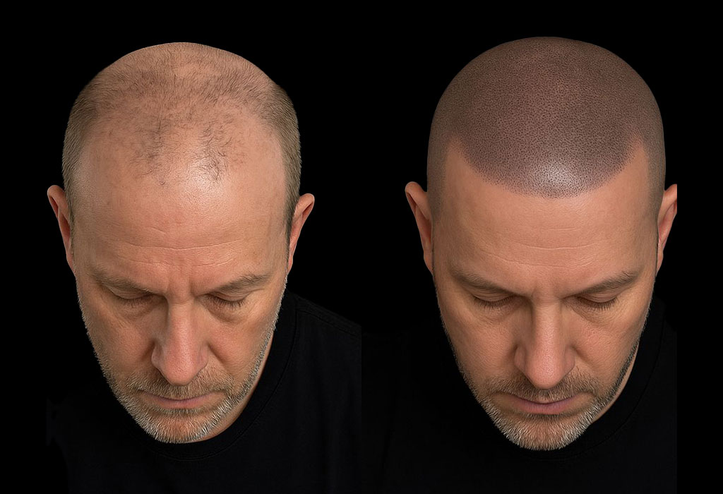 BALD Micro Hair Pigmentierung Ergebnis