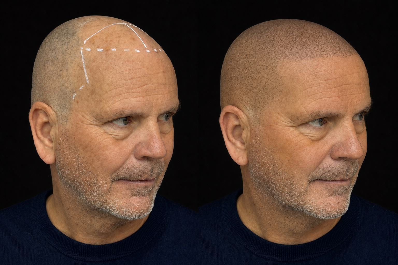 BALD Micro Hair Pigmentierung Ergebnis